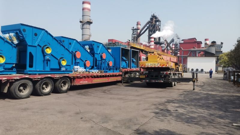 誠信振動環保給料篩發貨